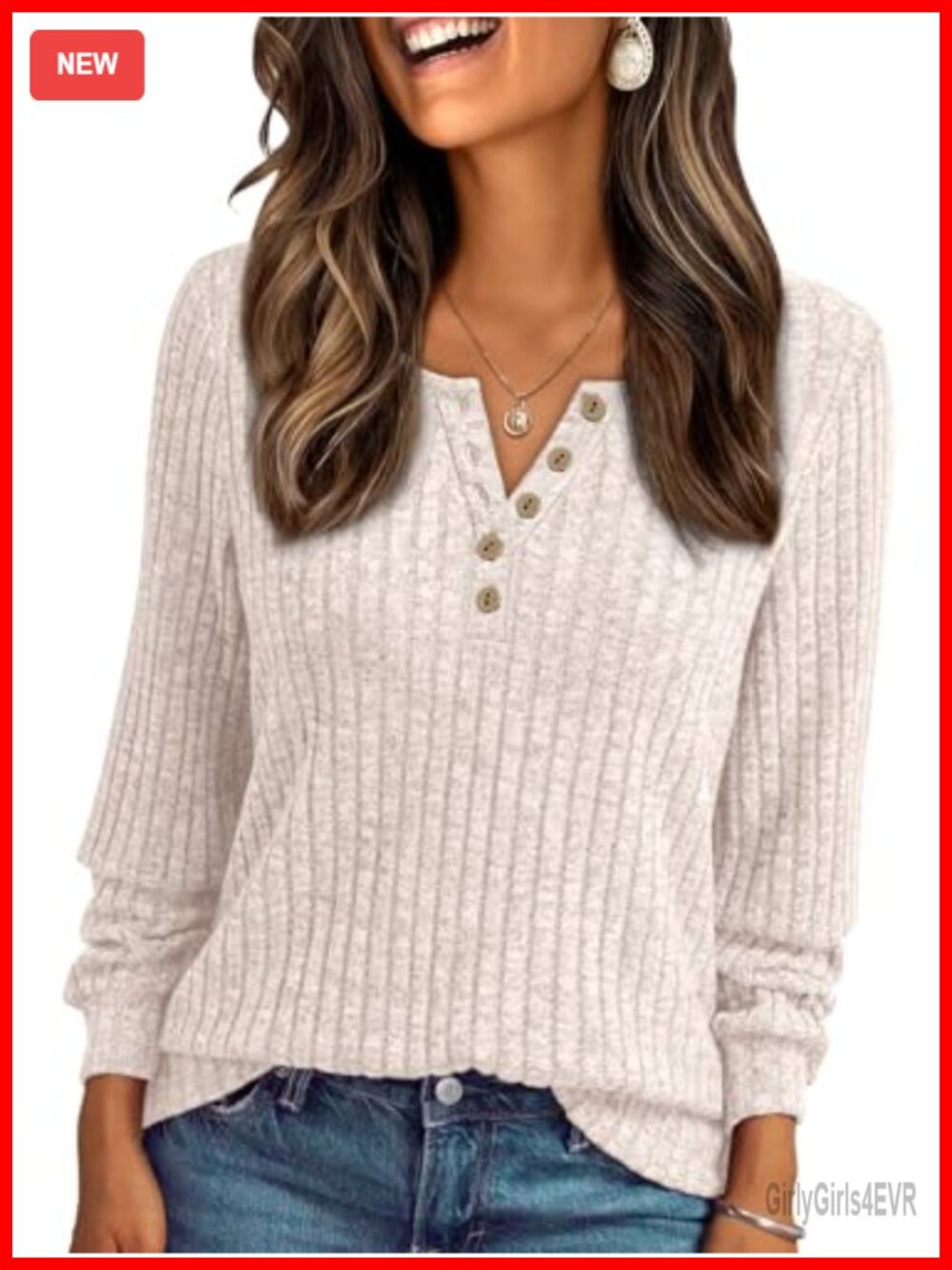 Long Sleeve Henley Tunic Sweater Lightweight Business Casual Pullover